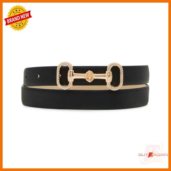 Small Pant Belt with Horsebit Buckle, Adjustable Fit